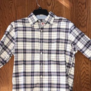 Izod Plaid Oxford Button Down size small